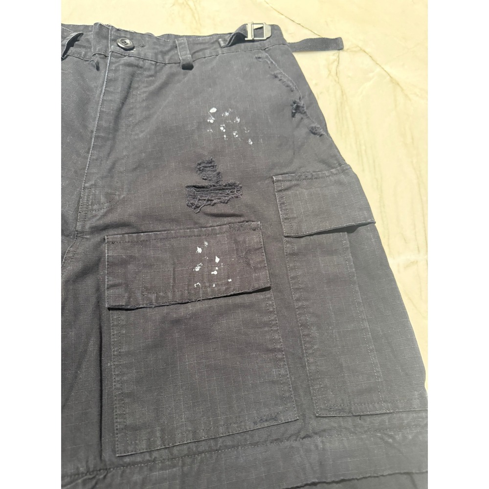 Balenciaga Unisex XS Convertible Cargo Pants Distressed Paint Splatter Utility - Picture 7 of 16